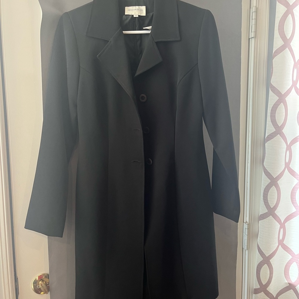 Elegant Black Women's business dress with coat